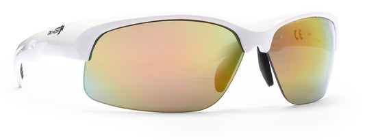 DCHANGE mirrored lens running glasses FUSION model white color