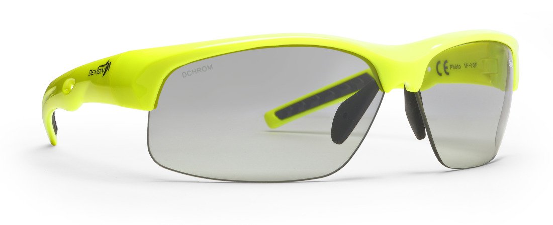 Cycling glasses FUSION model DCHROM photochromic lenses Neon Yellow