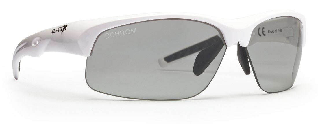 Cycling glasses FUSION model DCHROM photochromic lenses White