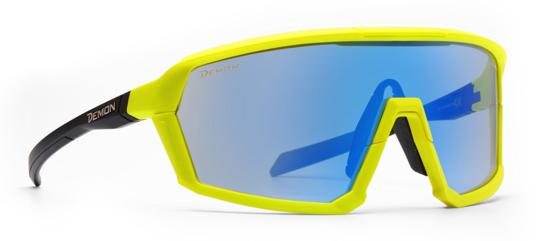 Cycling glasses for gravel and mtb photochromic gravel model neon yellow blue