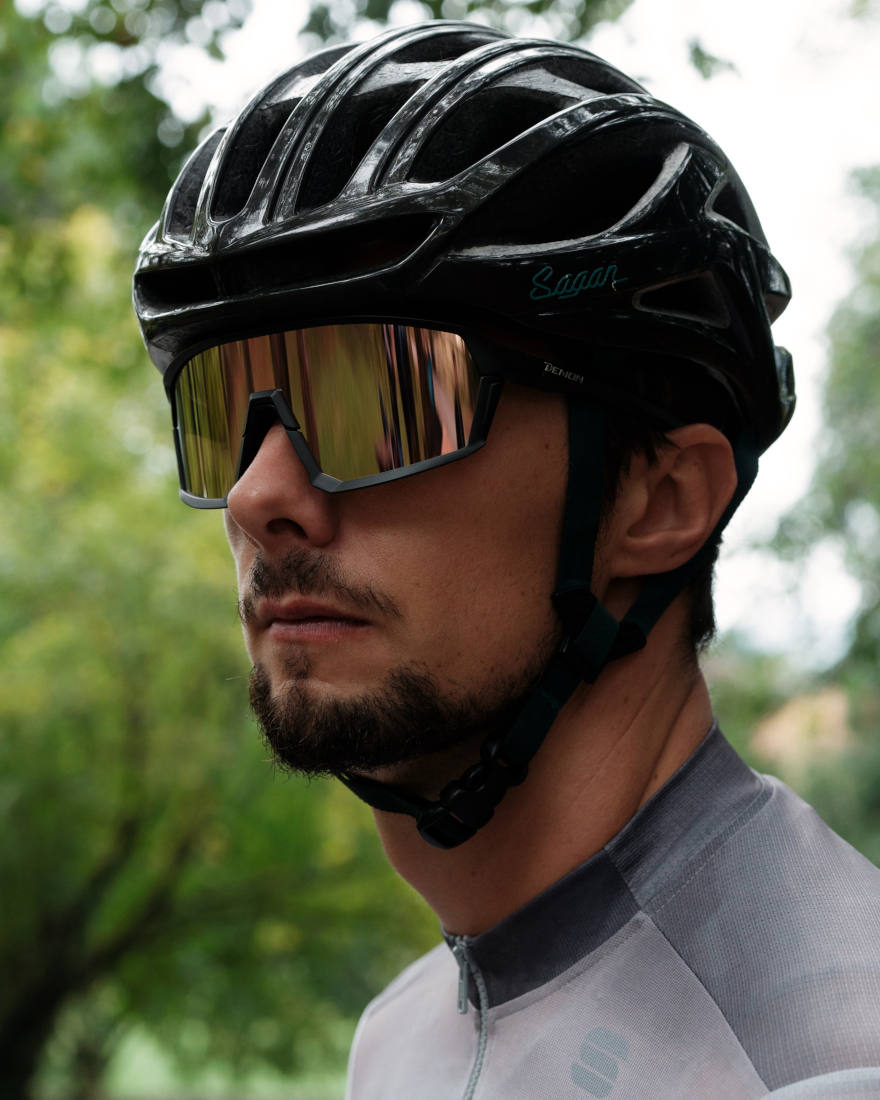 Mountain bike glasses with mirrored gold lens GRAVEL model