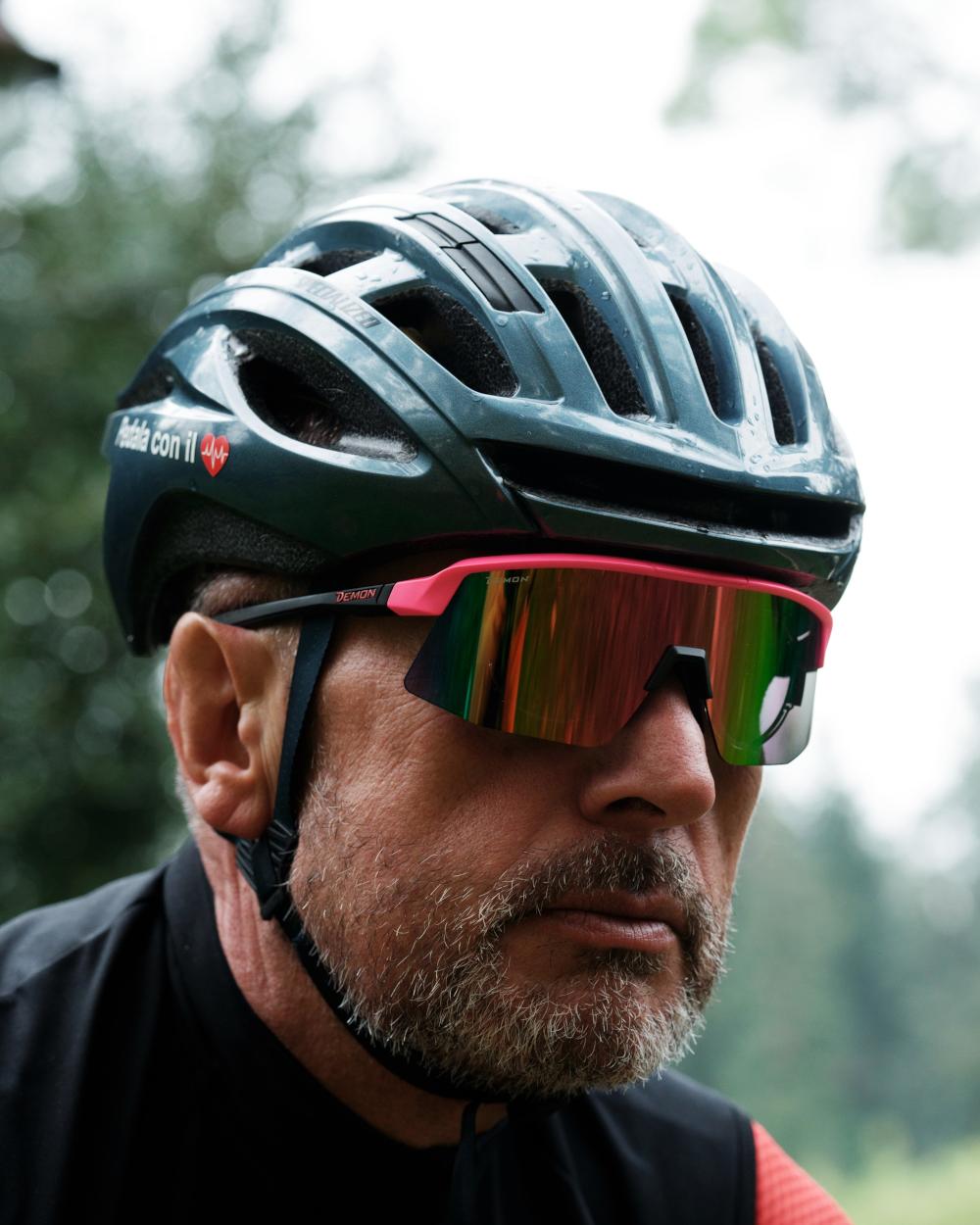 Prescription cycling and gravel glasses mirrored lens ROUBAIX model