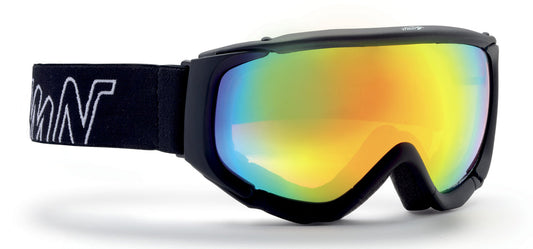 Snow goggles with double orange lens matrix model matt black